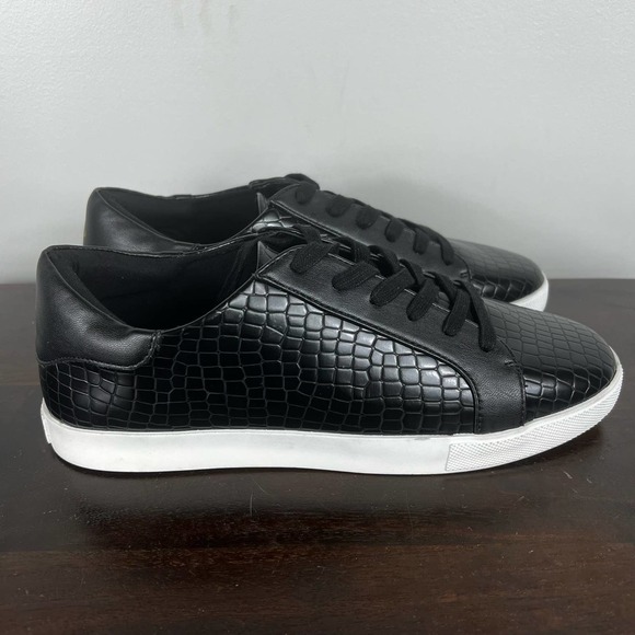 KATY PERRY THE RIZZO REPTILE FAUX LEATHER SNEAKERS IN BLACK NEW WOMEN'S SIZE 10 - Picture 6 of 15